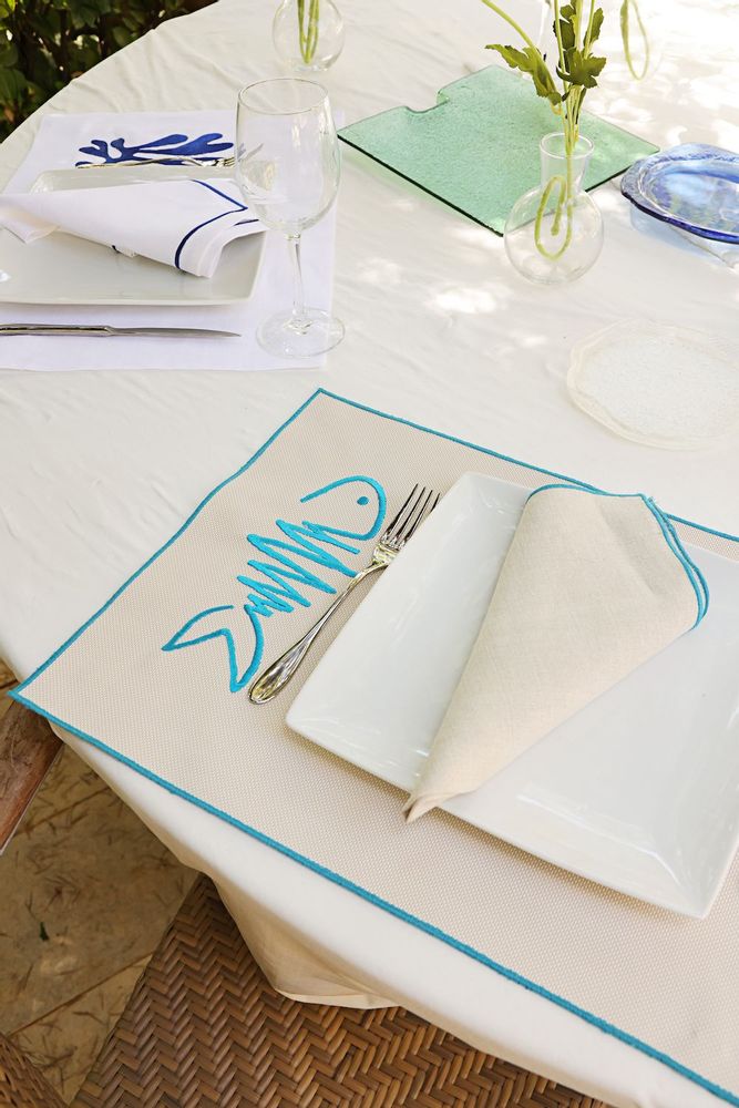 Napkins - Fish Napkin set of 2 - HYA CONCEPT STORE