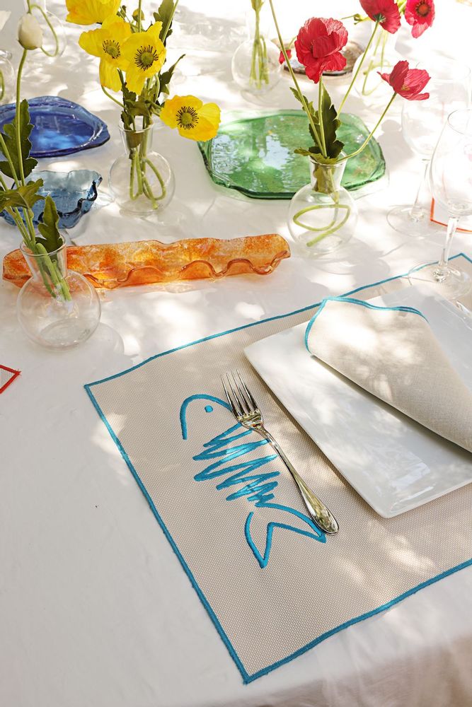 Napkins - Fish Napkin set of 2 - HYA CONCEPT STORE