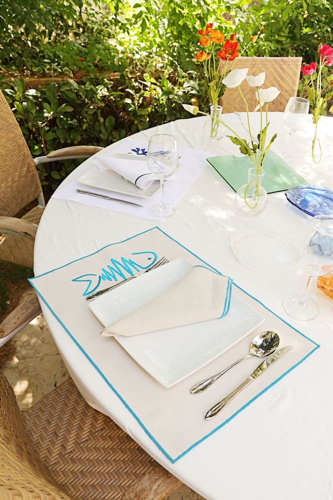 Napkins - Fish Napkin set of 2 - HYA CONCEPT STORE