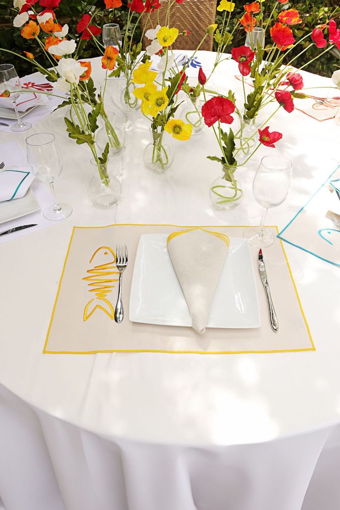 Napkins - Fish Napkin set of 2 - HYA CONCEPT STORE