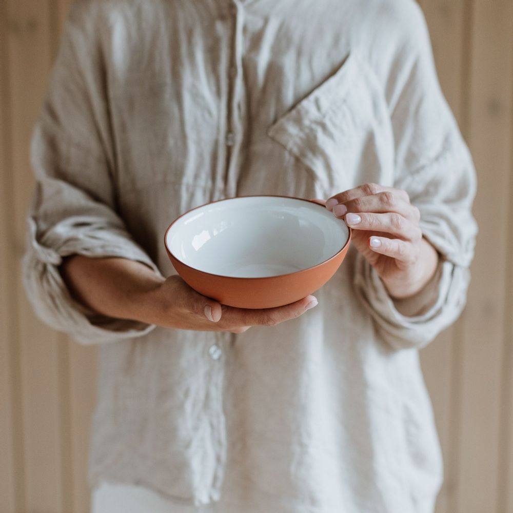 Platter and bowls - Bowl 0.6L white · Earth - VAIDAVA CERAMICS