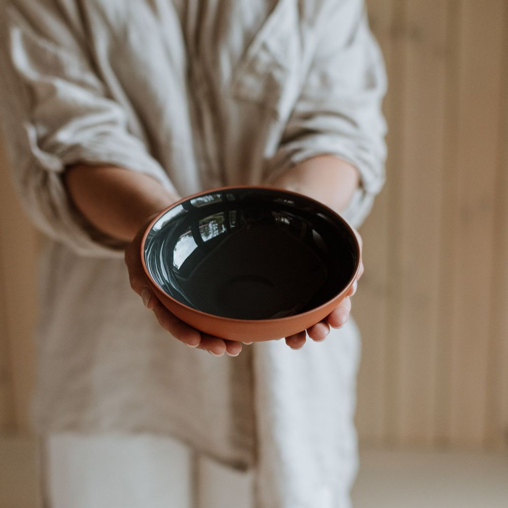 Platter and bowls - Bowl 0.6L white · Earth - VAIDAVA CERAMICS