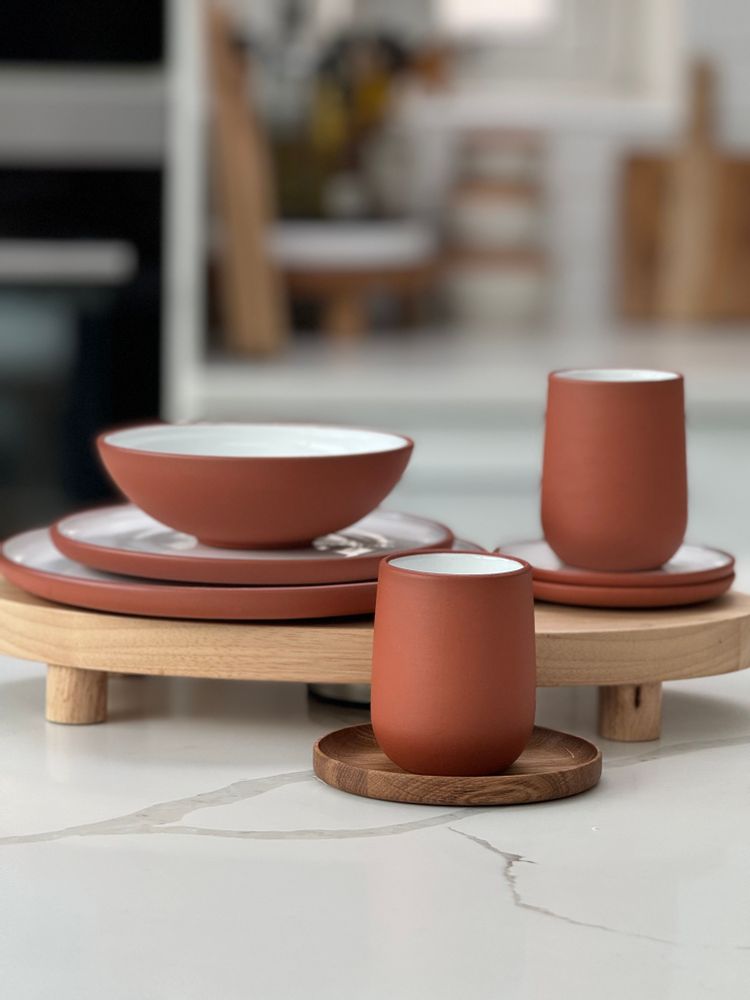 Platter and bowls - Bowl 0.6L white · Earth - VAIDAVA CERAMICS