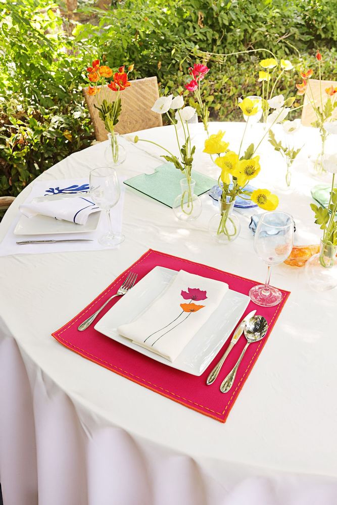 Placemats - Waterproof Hand Painted Placemat set of 2 - HYA CONCEPT STORE