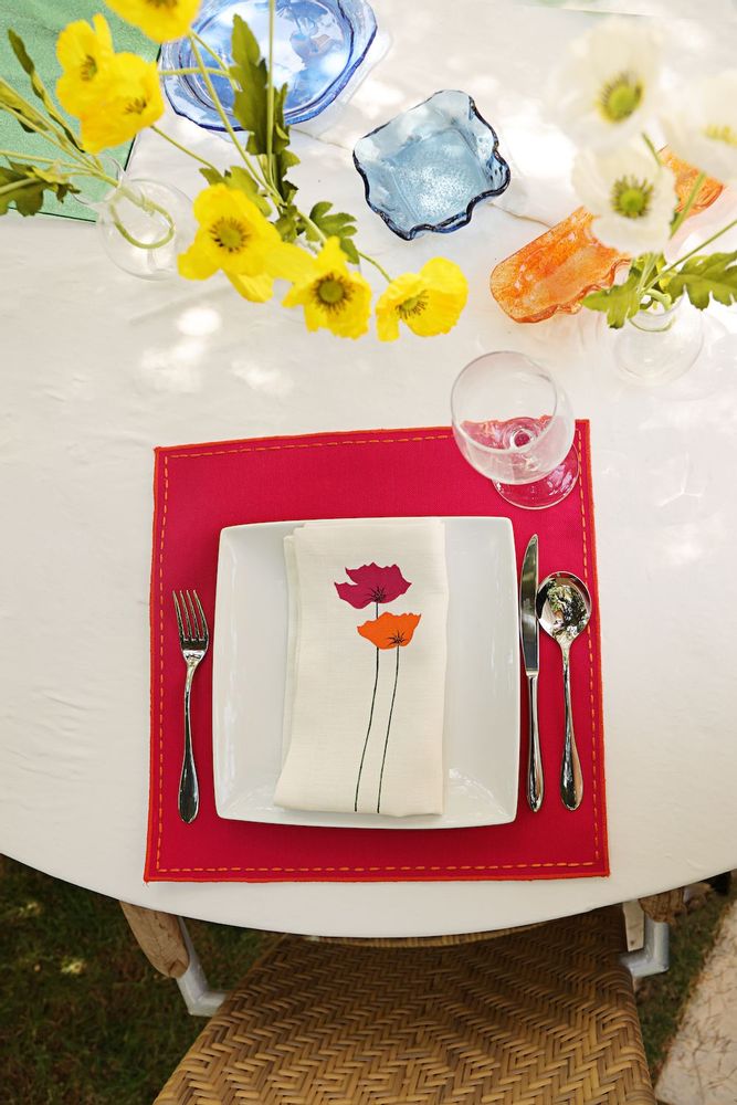 Placemats - Waterproof Hand Painted Placemat set of 2 - HYA CONCEPT STORE