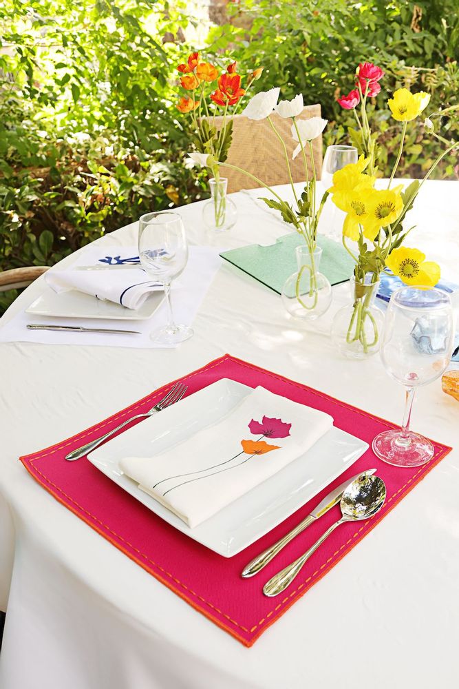 Placemats - Waterproof Hand Painted Placemat set of 2 - HYA CONCEPT STORE