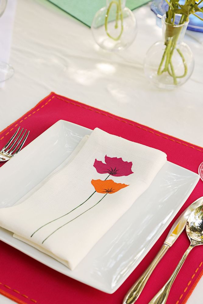 Placemats - Waterproof Hand Painted Placemat set of 2 - HYA CONCEPT STORE