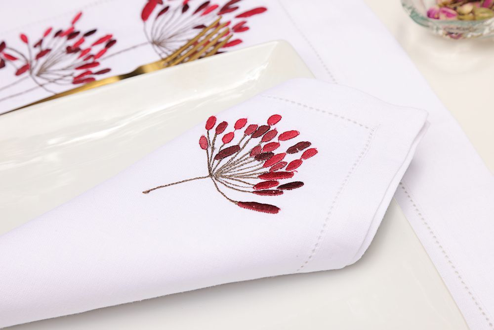 Napkins - Bois de Rose Lilas Napkin set of 2 - HYA CONCEPT STORE