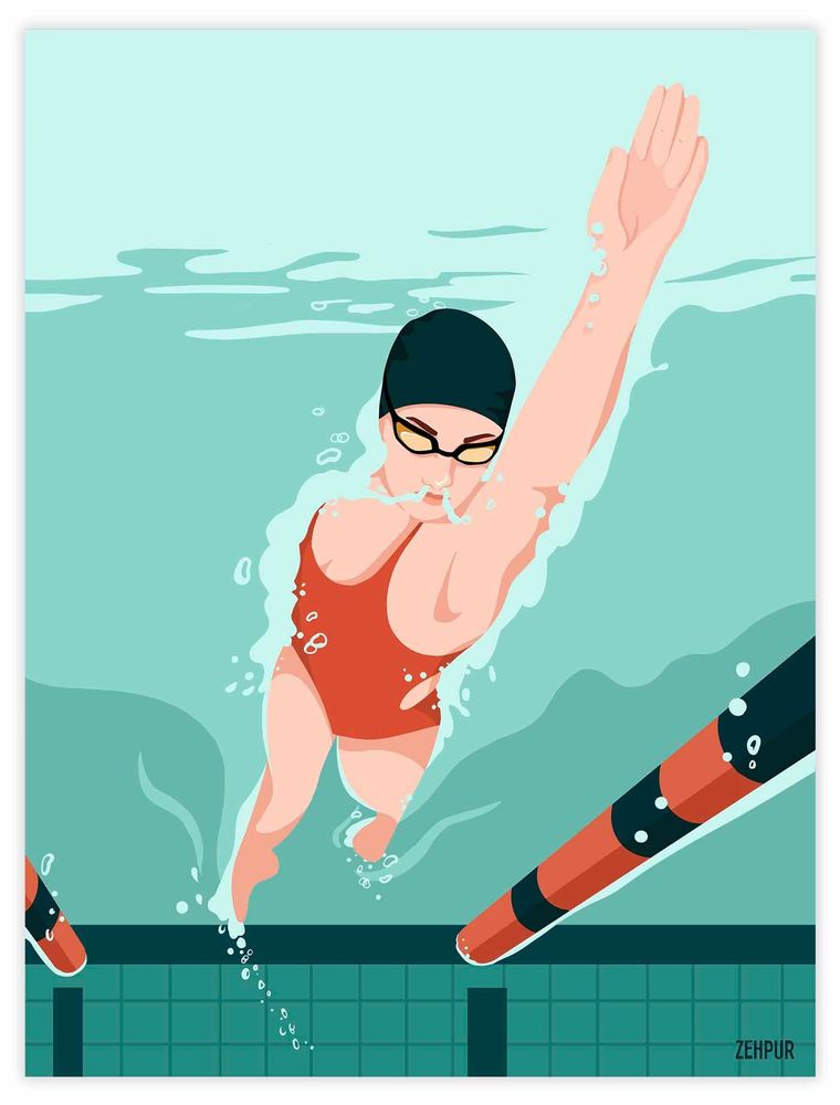 Poster - Swimming | sport poster - ZEHPUR