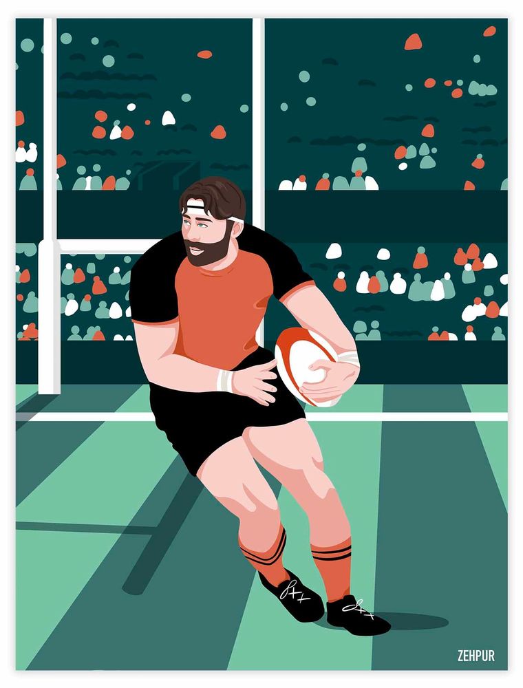 Poster - Poster\" The Charge\” | sport rugby - ZEHPUR