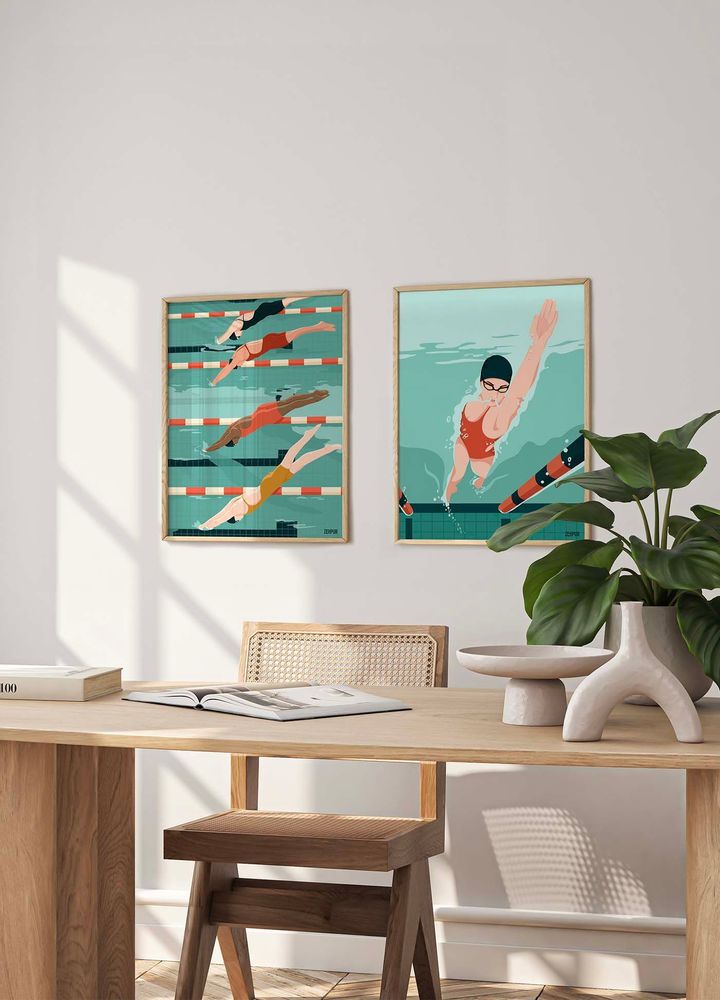Affiches - Affiche natation | Plongeon sport - ZEHPUR