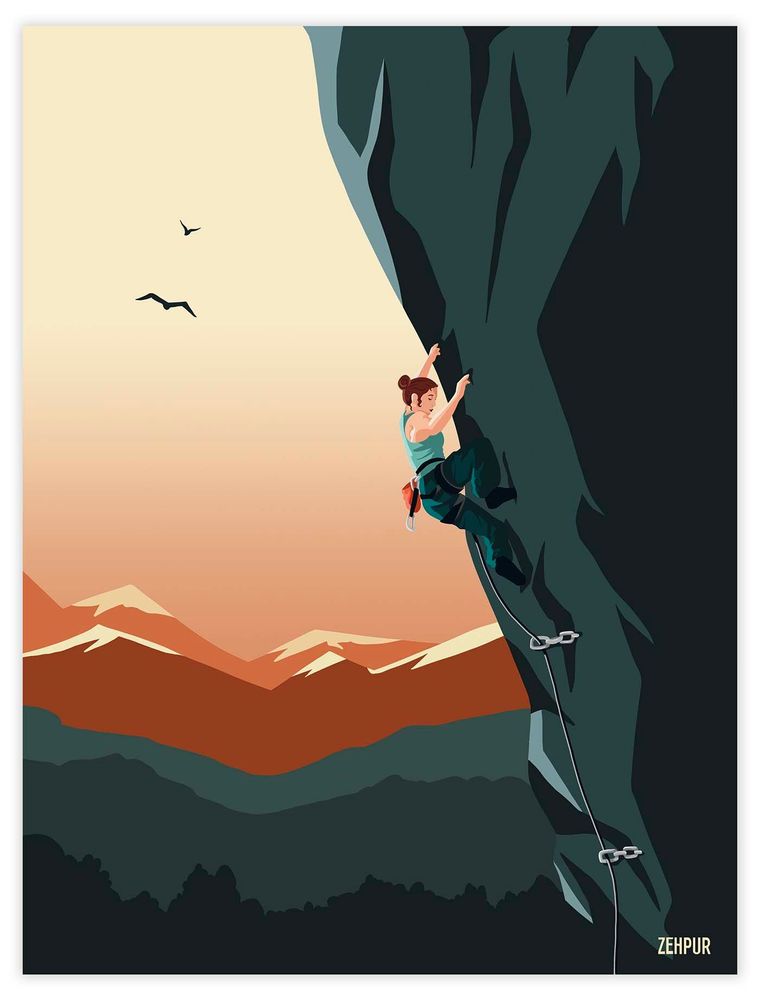 Affiches - Affiche alpinisme| sport - ZEHPUR