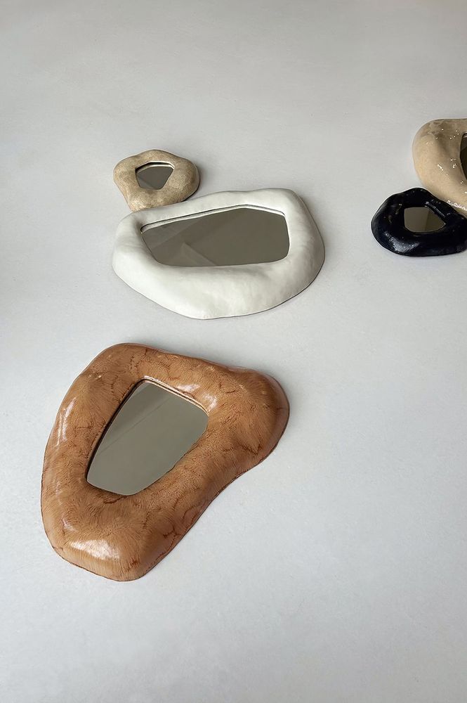 Miroirs - Miroir en céramique NESAMOVYTE - GALERIE SANA MOREAU