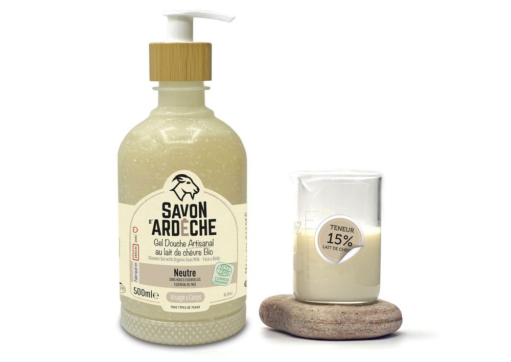 Savons - Gel Douche Artisanal au Lait de Chèvre – Neutre - SAVON D'ARDECHE