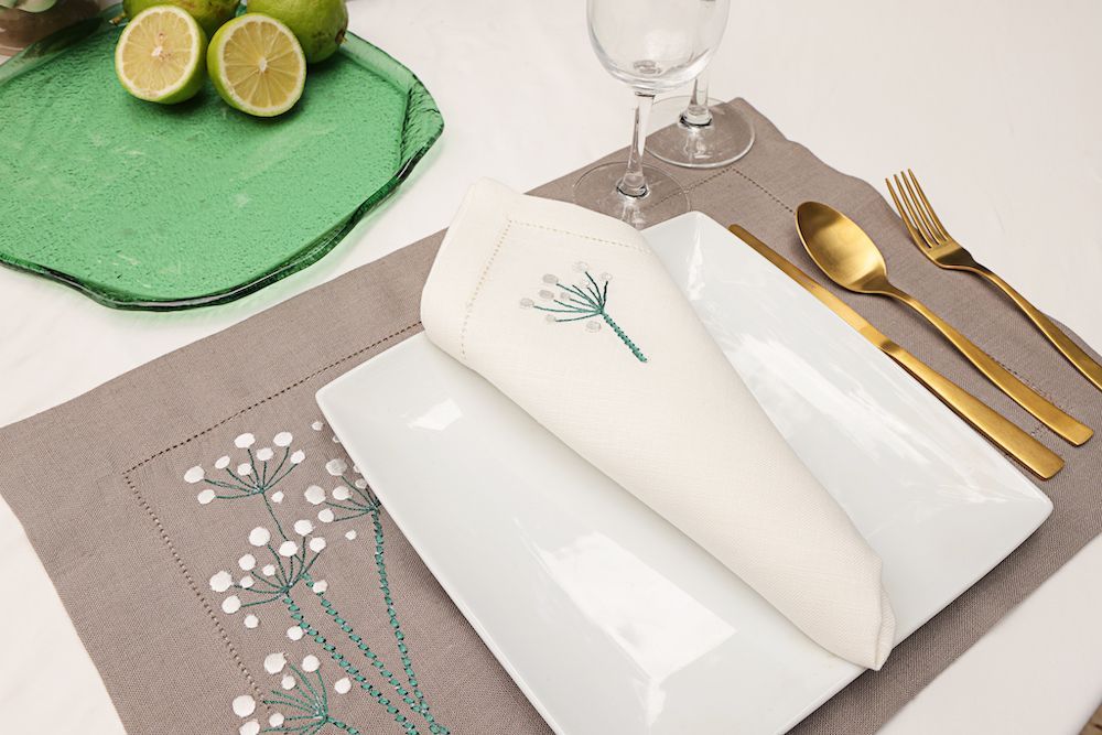 Placemats - Dots Flower Placemat set of 2 - HYA CONCEPT STORE