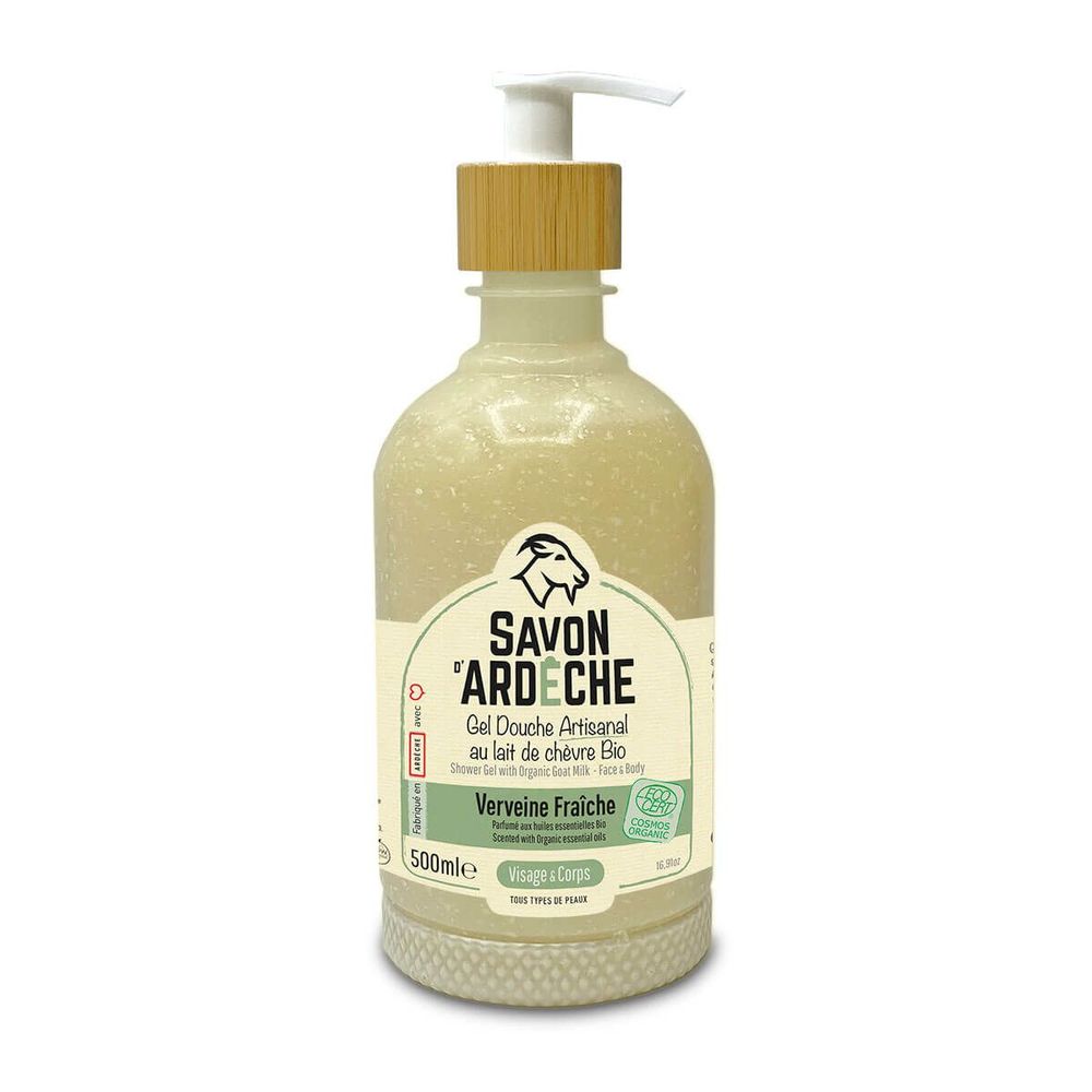 Savons - Gel Douche Artisanal au Lait de Chèvre – Verveine Fraîche - SAVON D'ARDECHE