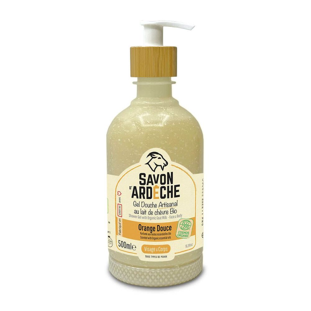 Savons - Gel Douche Artisanal au Lait de Chèvre – Orange Douce - SAVON D'ARDECHE
