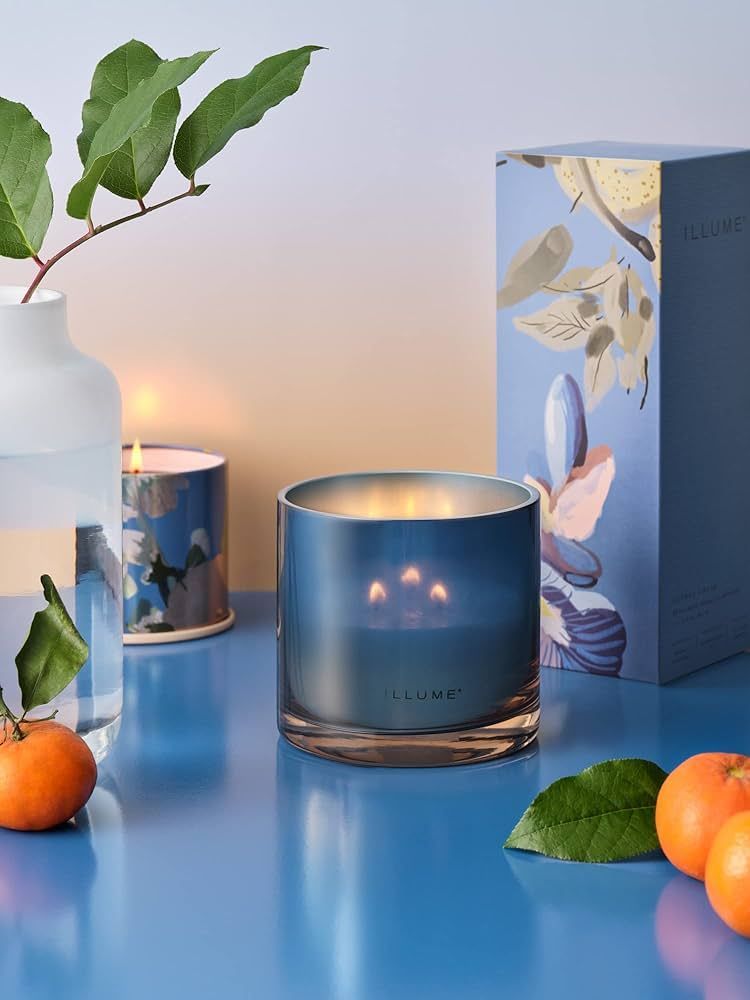 Bougies - Citrus Crush Statement Verre Bougie, Bleu - ILLUME