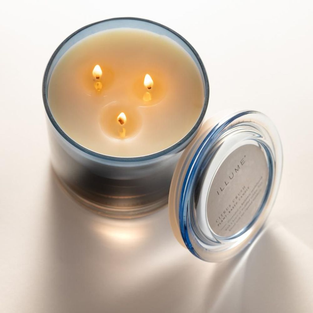 Bougies - Citrus Crush Statement Verre Bougie, Bleu - ILLUME