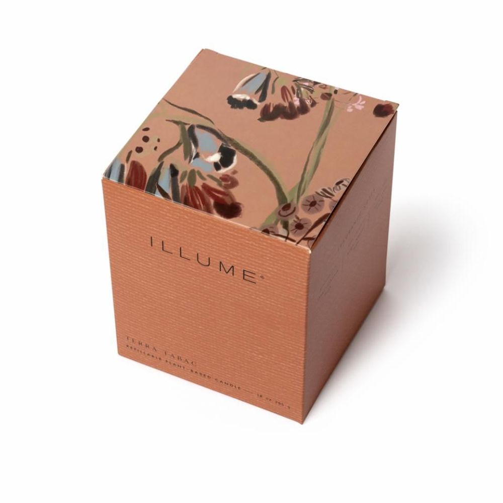 Bougies - Terra Tabac Box Verre Bougie Refill, Marron - ILLUME
