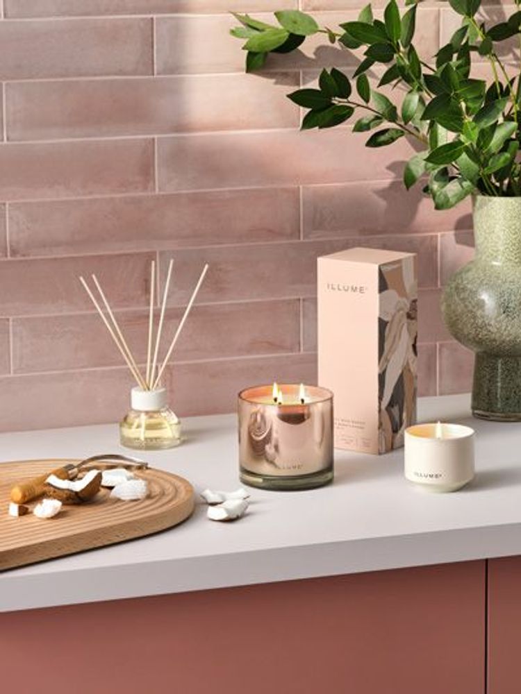 Bougies - Coconut Milk Mango Statement Verre Bougie, Rose - ILLUME