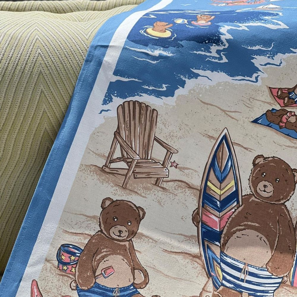 Linge d'office - Torchon Teddy à la plage - BEAUVILLÉ