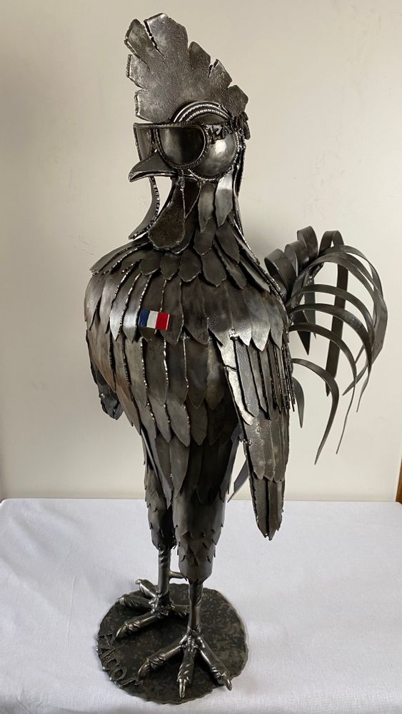 Pièces uniques - sculpture métal coq sportif - PACOM-CONCEPT