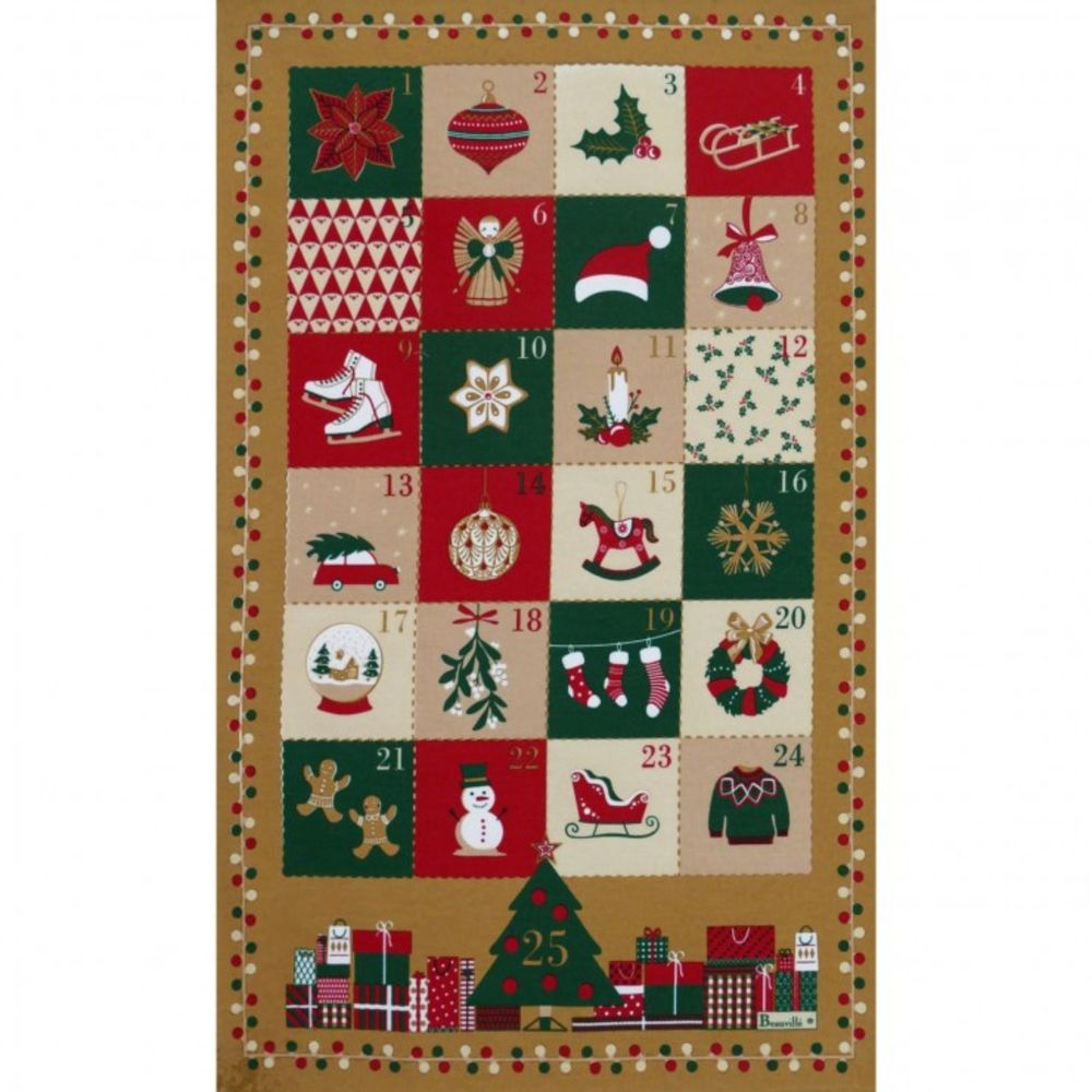 Tea towel - Advent calendar tea towel - BEAUVILLÉ