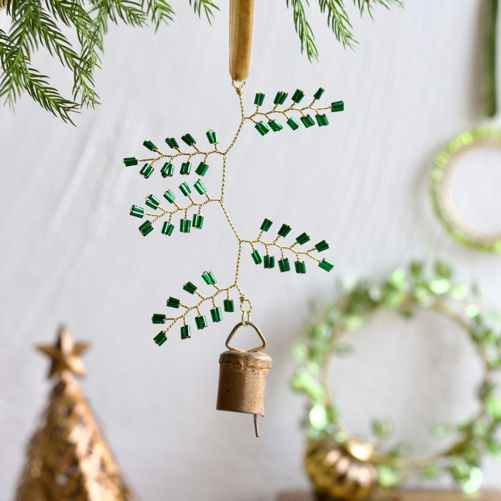 Autres décorations de Noël - Bell green WD33 - DE WELDAAD AUTHENTIC INTERIOR