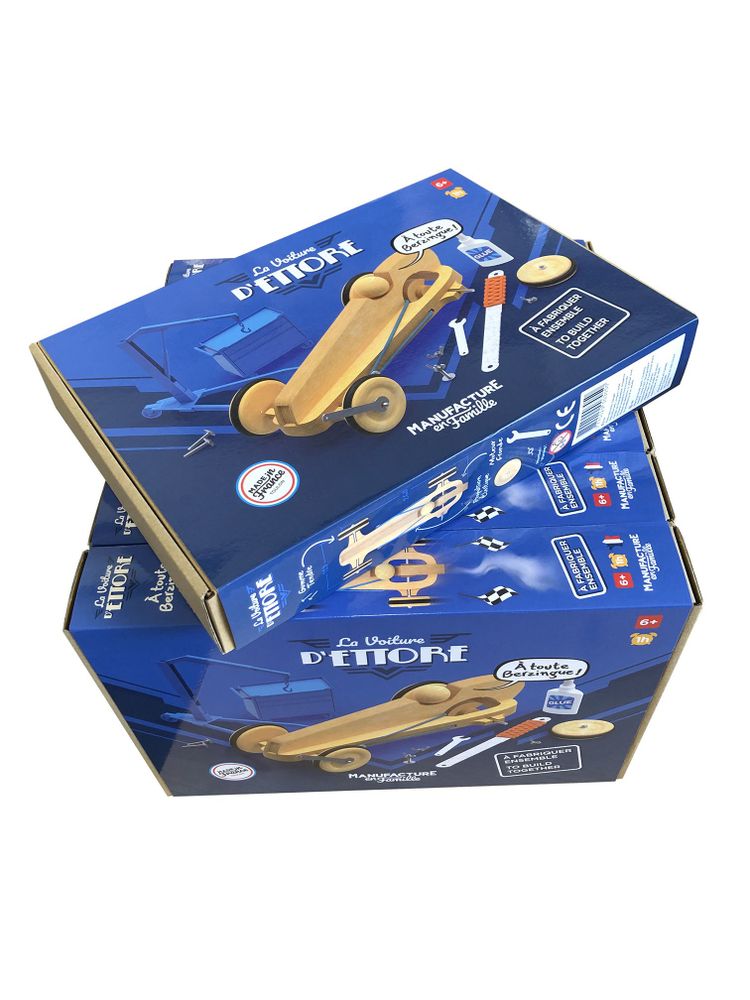 Jouets enfants - La Voiture d'Ettore, une voiture à élastique en bois à fabriquer! - MANUFACTURE EN FAMILLE