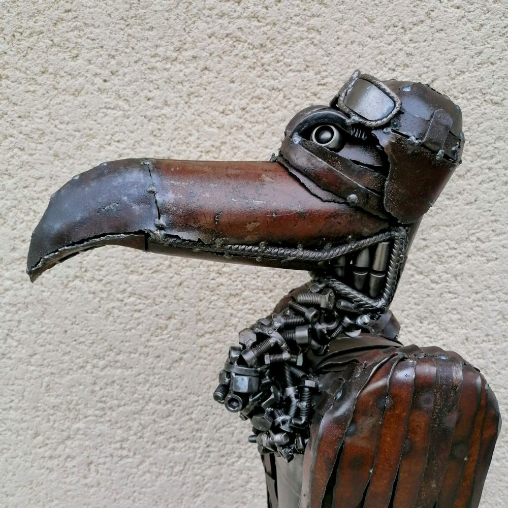 Pièces uniques - sculpture métal Vautour unique et fait main - PACOM-CONCEPT