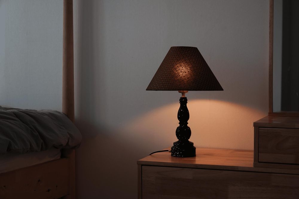 Lampes de table - HUIT Lamp - fabric shade - KOLLAGE BY LOWLIT