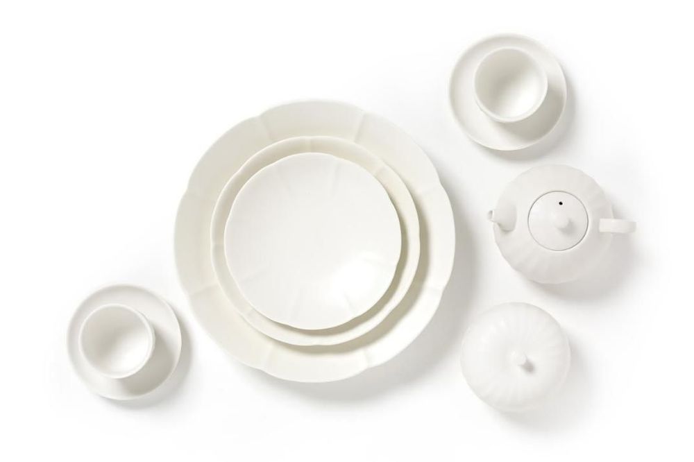 Assiettes au quotidien - [KwangJuyo] Plat oriental à angle fin en forme de melon 25 - K-CERAMIC(LIVING BY SOIL)