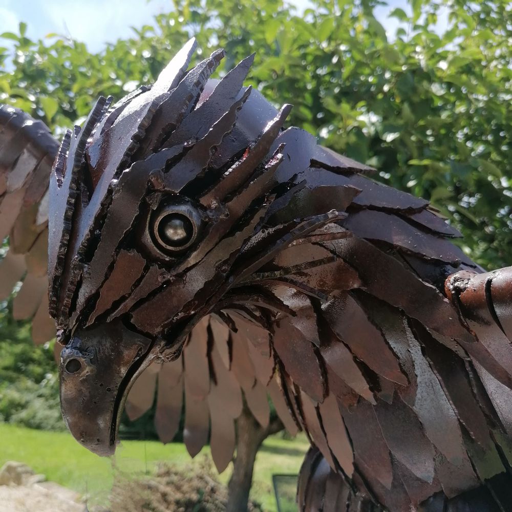 Pièces uniques - sculpture métal aigle œuvre unique - PACOM-CONCEPT