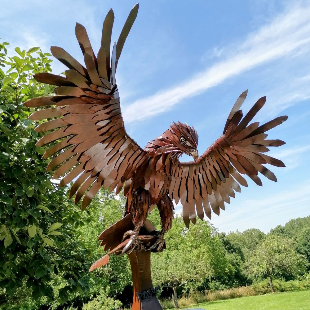 Pièces uniques - sculpture métal aigle œuvre unique - PACOM-CONCEPT