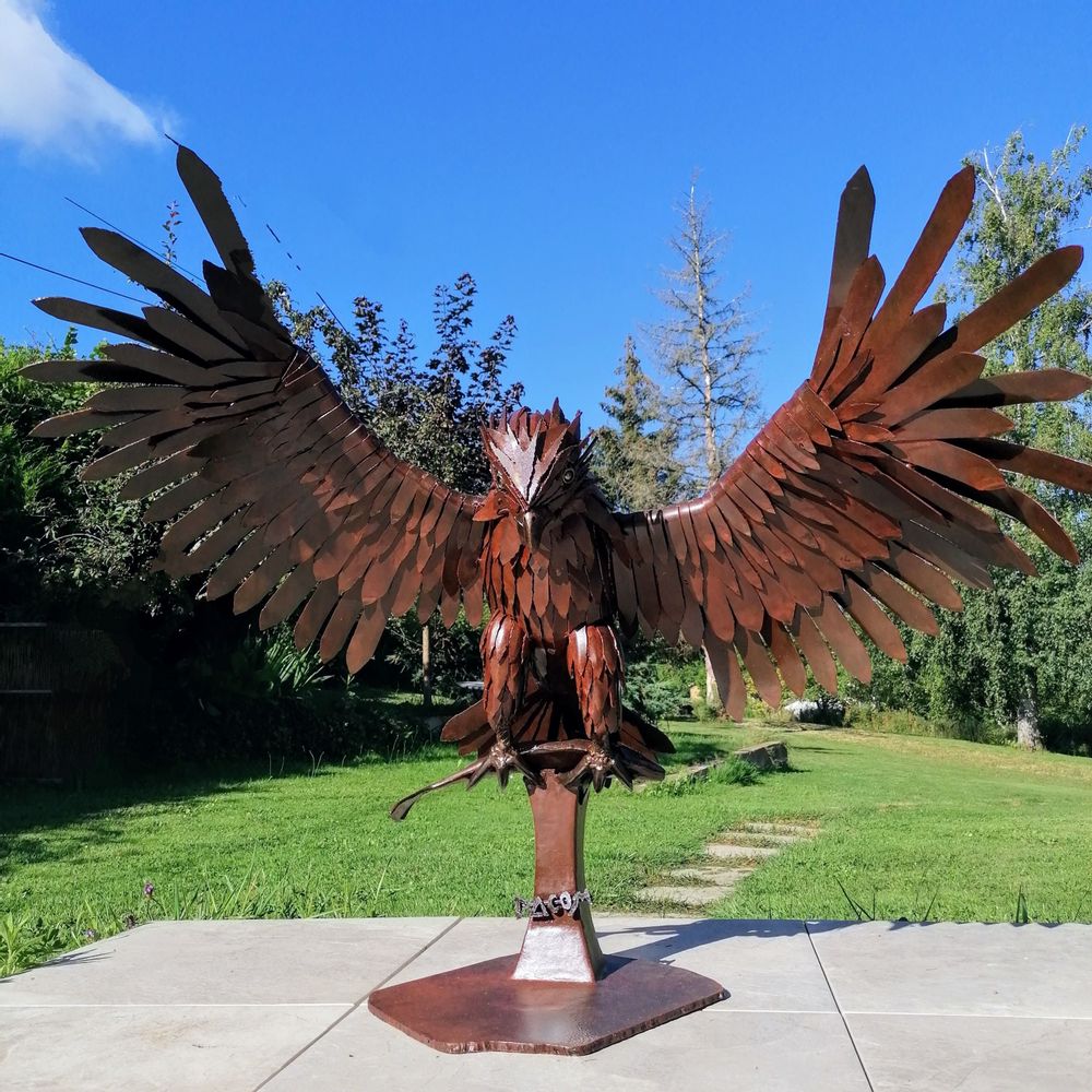 Pièces uniques - sculpture métal aigle œuvre unique - PACOM-CONCEPT