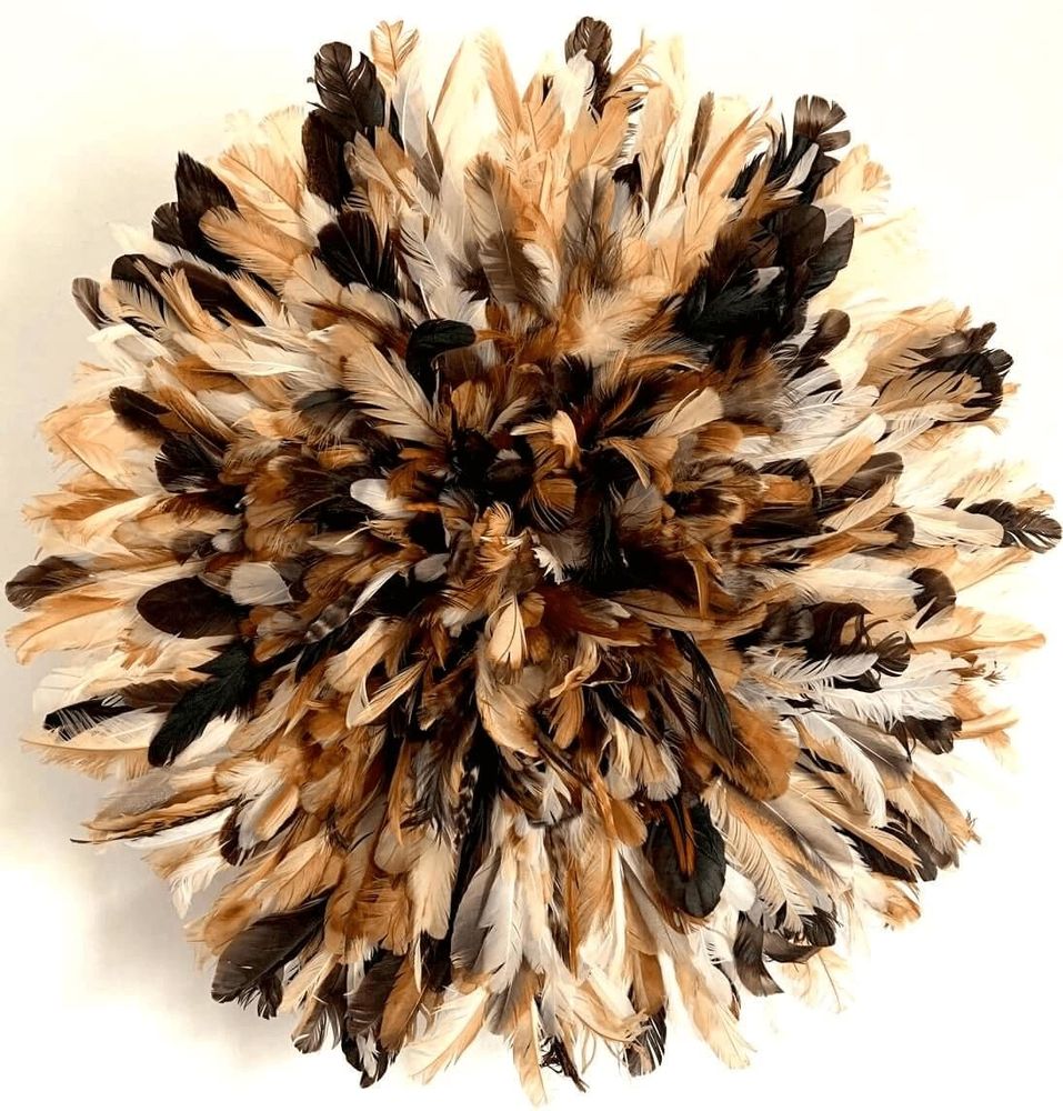 Unique pieces - Brown & Black Cameroonian Juju hat - "Bamendjou” - LA CASE DE NOUDET