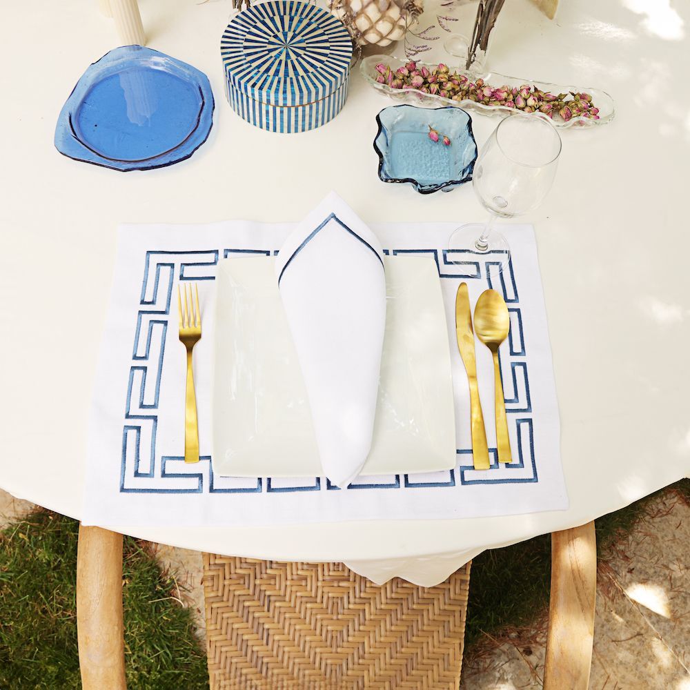 Placemats - Aztec Blue Placemat set of 2 - HYA CONCEPT STORE