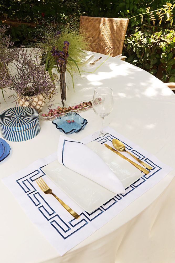 Placemats - Aztec Blue Placemat set of 2 - HYA CONCEPT STORE