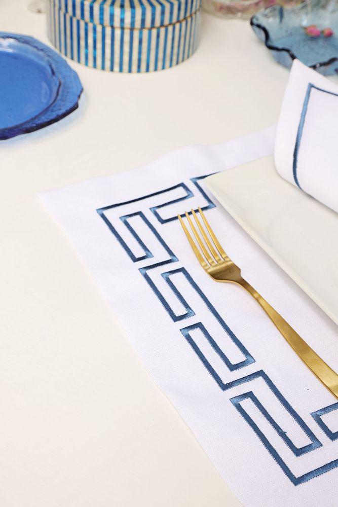 Placemats - Aztec Blue Placemat set of 2 - HYA CONCEPT STORE