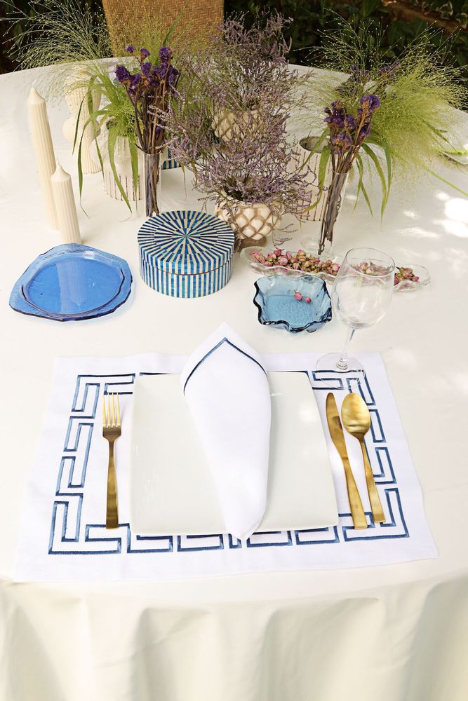Placemats - Aztec Blue Placemat set of 2 - HYA CONCEPT STORE