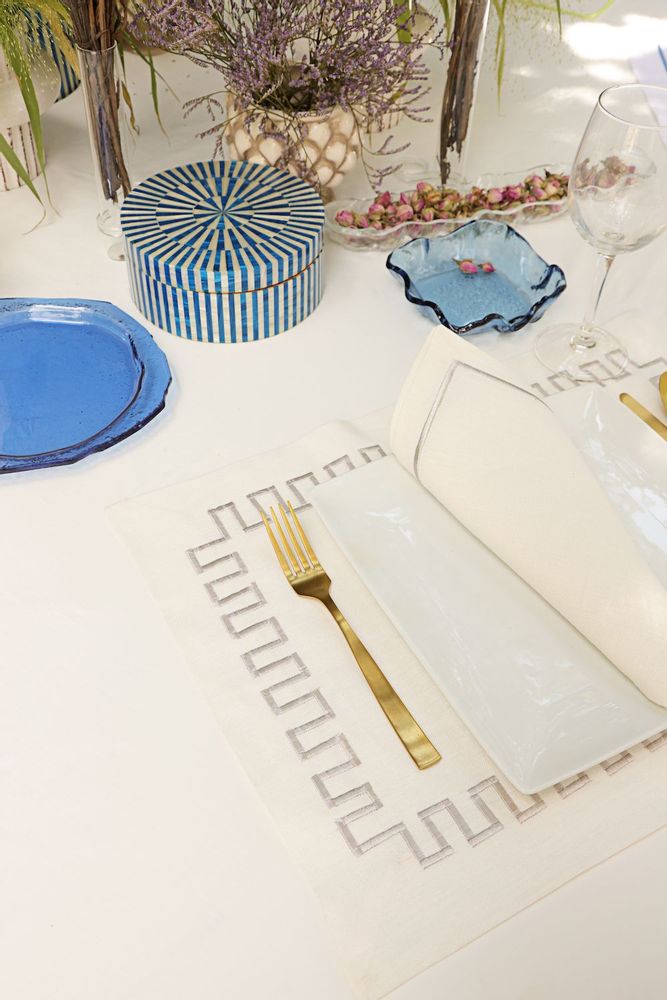 Placemats - Aztec Blue Placemat set of 2 - HYA CONCEPT STORE