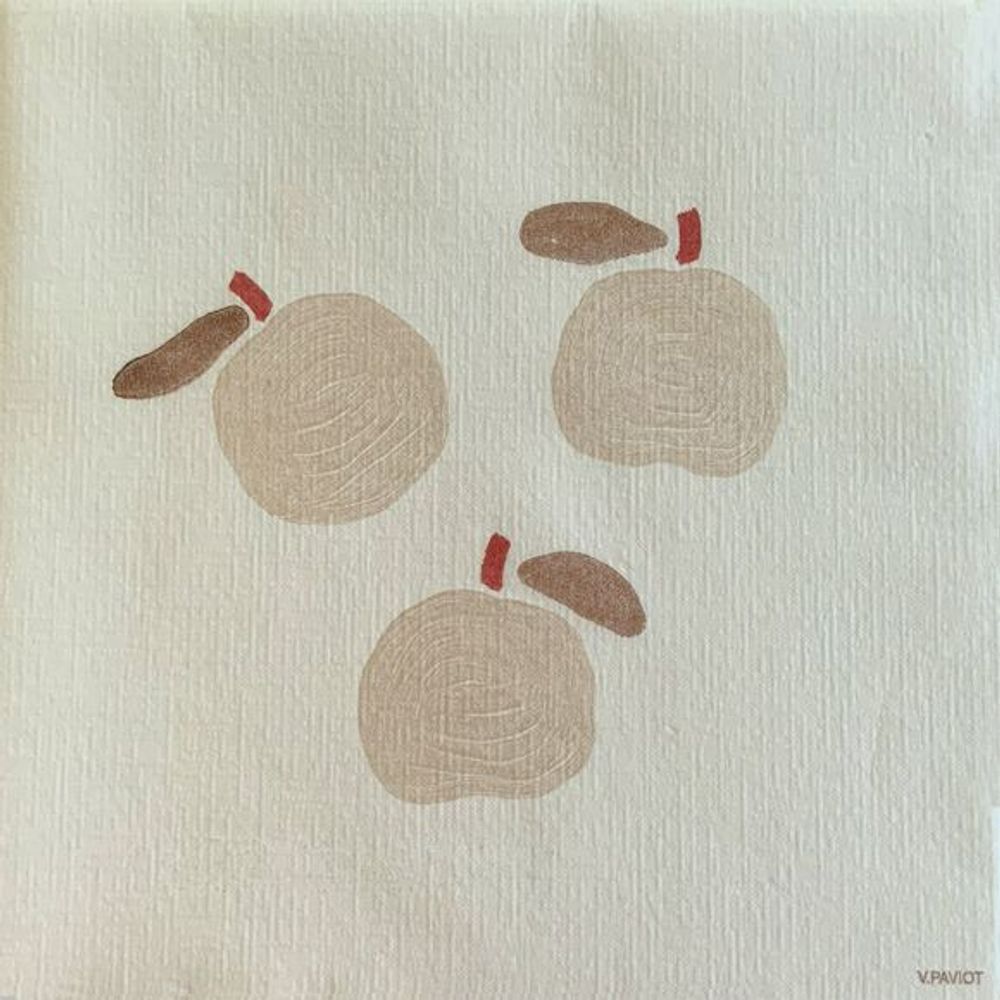 Serviettes - Pomme 2024 - FRANÇOISE PAVIOT