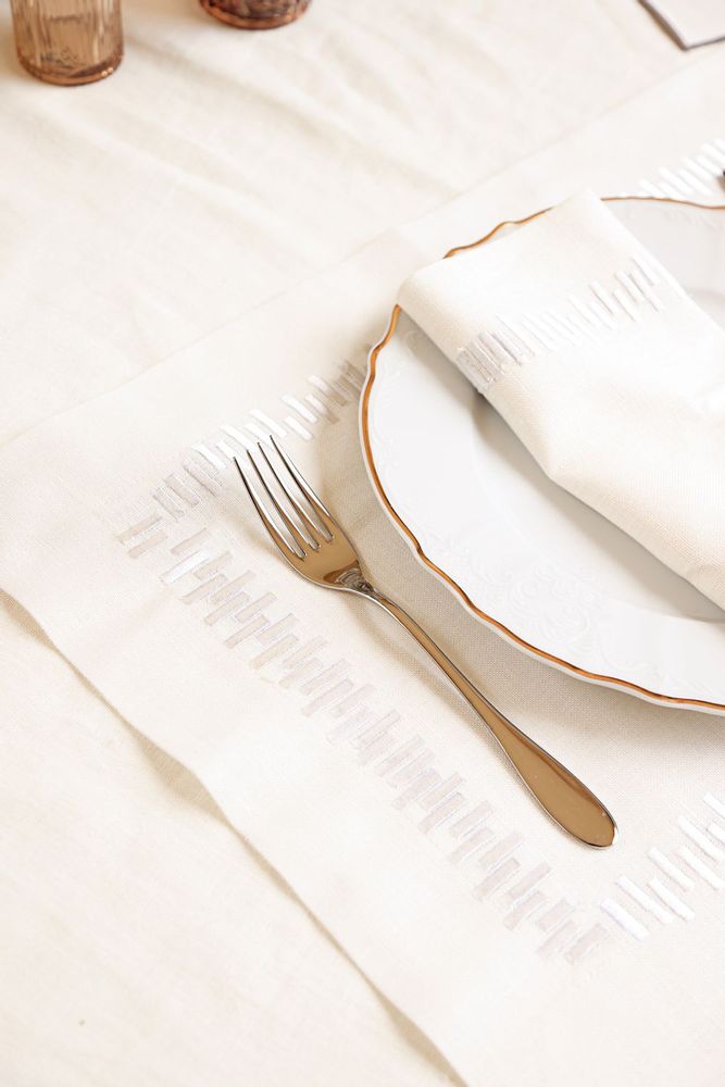 Sets de table - Set de 2 sets de table « Piano White - HYA CONCEPT STORE