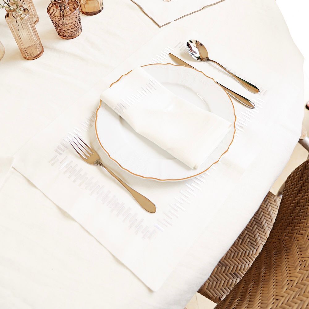 Sets de table - Set de 2 sets de table « Piano White - HYA CONCEPT STORE