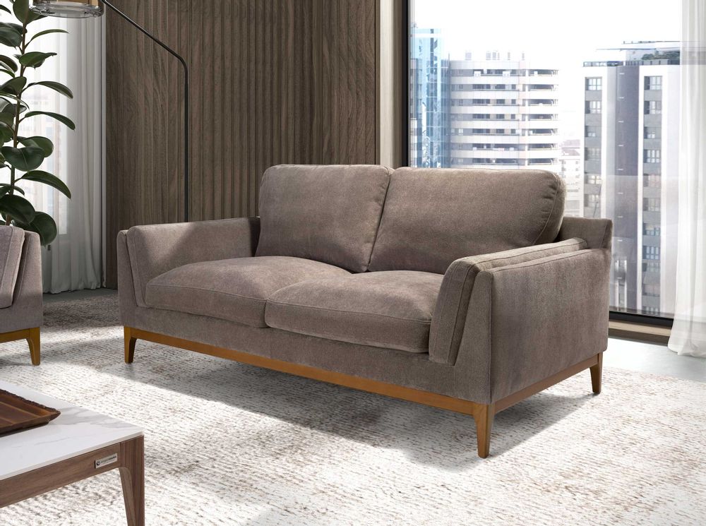 Sofas - 2 seater sofa in brown fabric - ANGEL CERDÁ