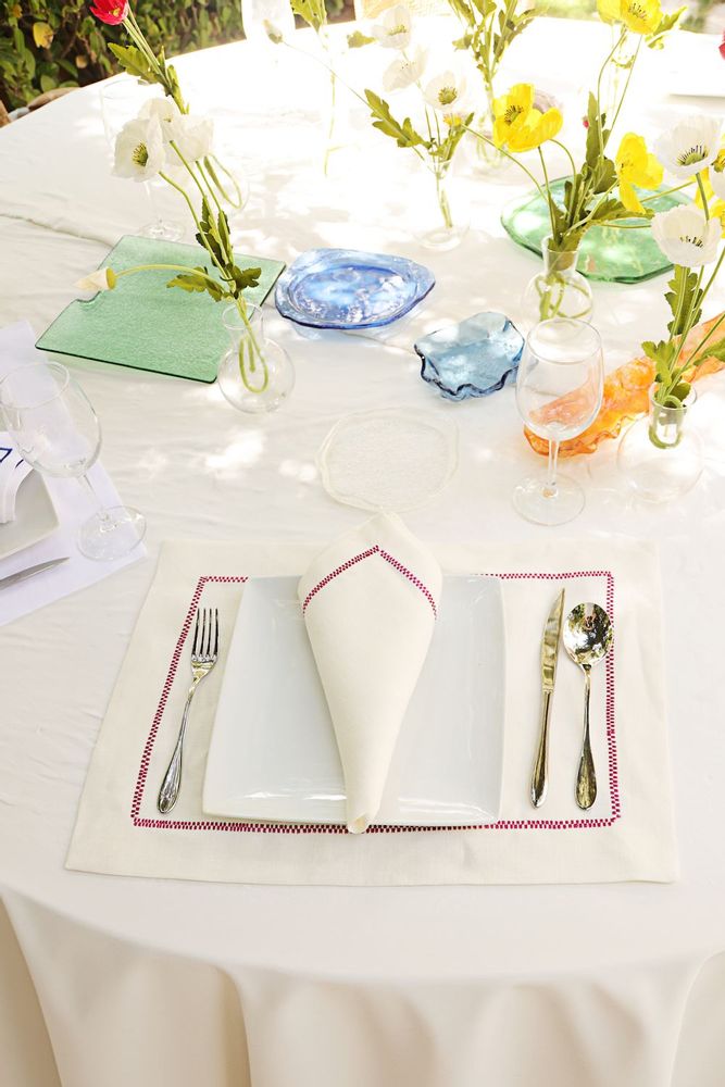 Napkins - Square Contour Napkin set of 2 - HYA CONCEPT STORE