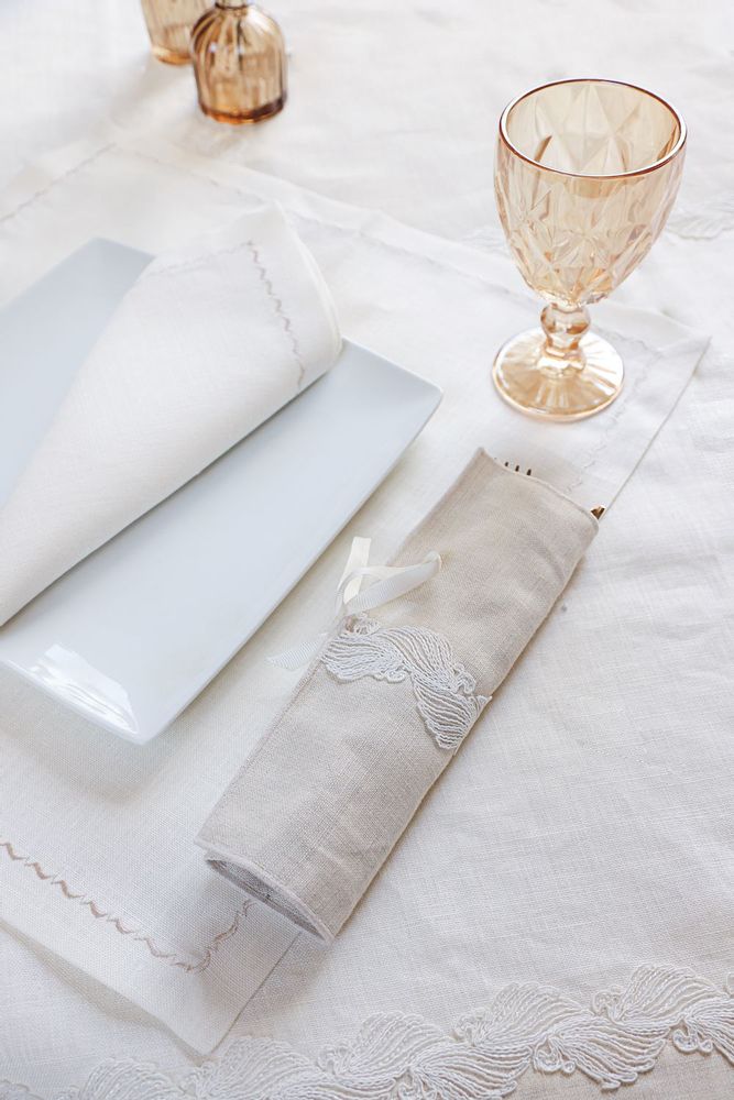 Cutlery set - Dentelle Cutlery Wrap Set of 2 - HYA CONCEPT STORE