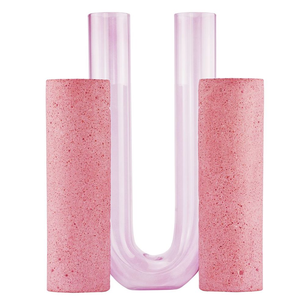 Vases - Vase pour fleurs en verre et pierre_COCHLEA DELLO SVILUPPO - COKI