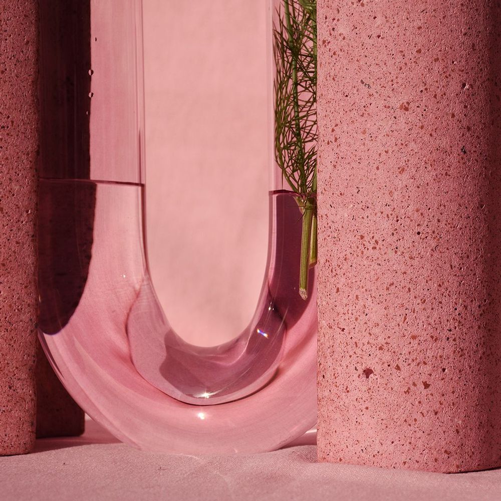 Vases - Vase pour fleurs en verre et pierre_COCHLEA DELLO SVILUPPO - COKI